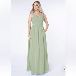 Azazie Raine Dress - Dusty Sage (like size 2)